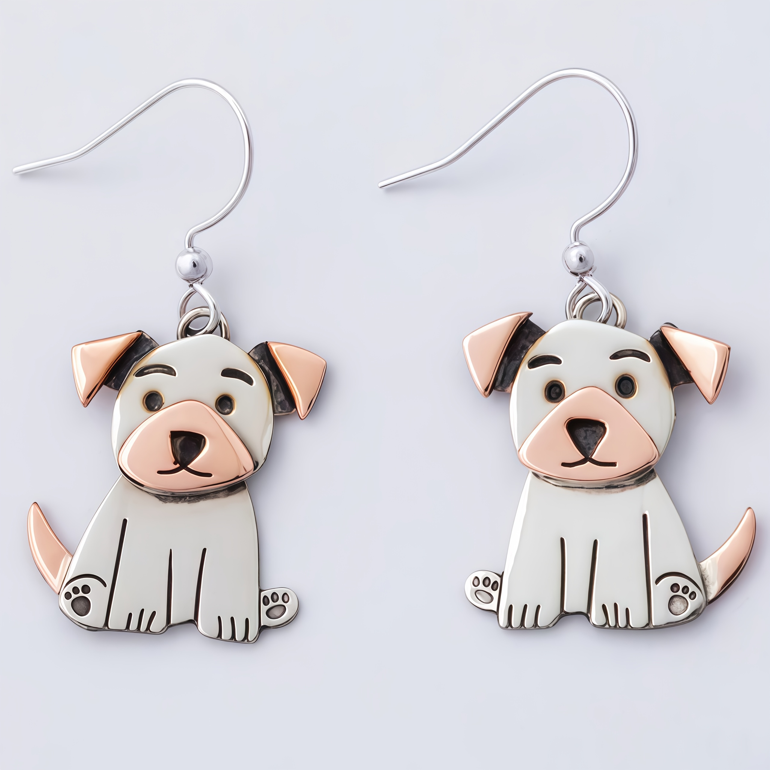 Women's Retro Cartoon Mismatched Cute Dog Earrings